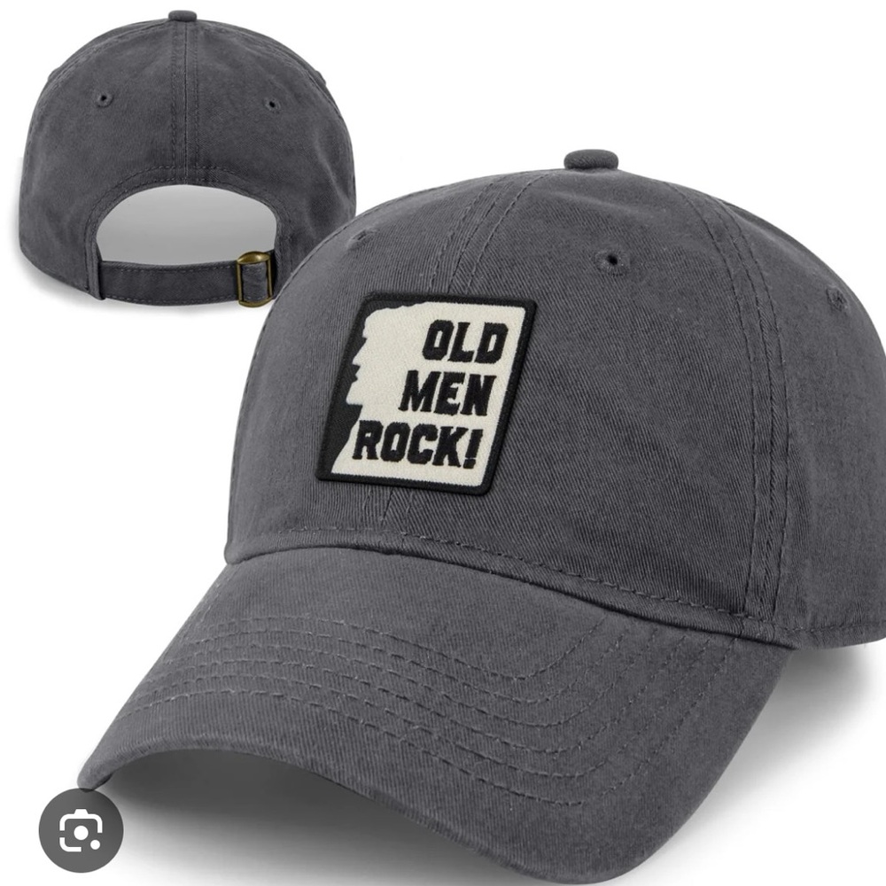 Old Men Rock Gray Cap leather strap cotton